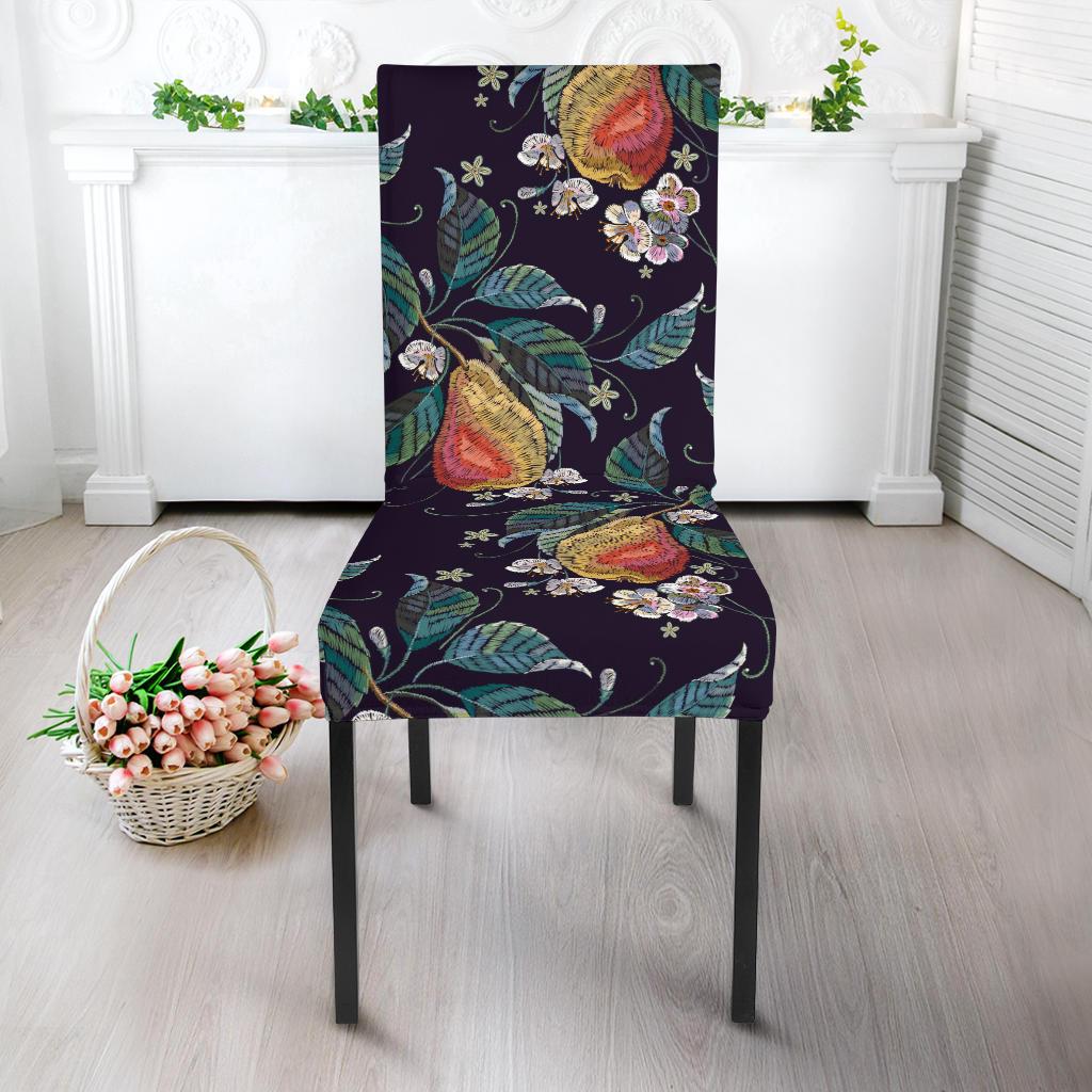 Pear Pattern Print Design PE02 Dining Chair Slipcover-JORJUNE.COM