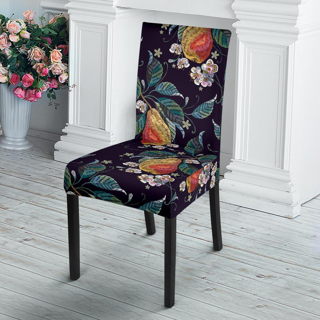 Pear Pattern Print Design PE02 Dining Chair Slipcover-JORJUNE.COM
