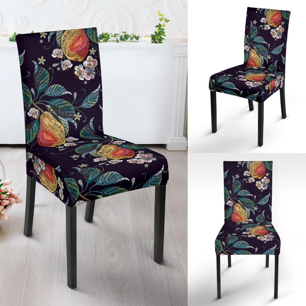 Pear Pattern Print Design PE02 Dining Chair Slipcover-JORJUNE.COM