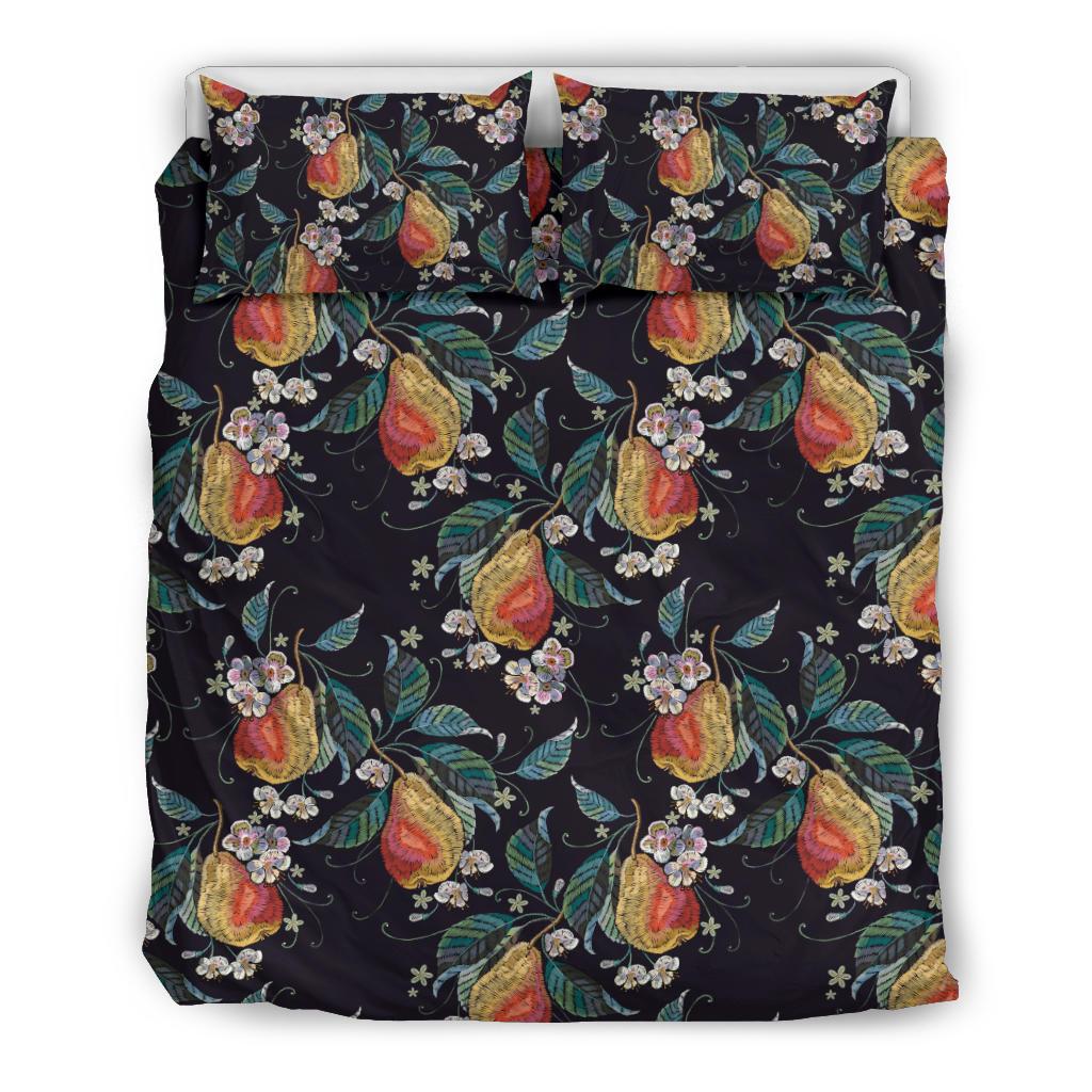 Pear Pattern Print Design PE02 Duvet Cover Bedding Set-JORJUNE.COM