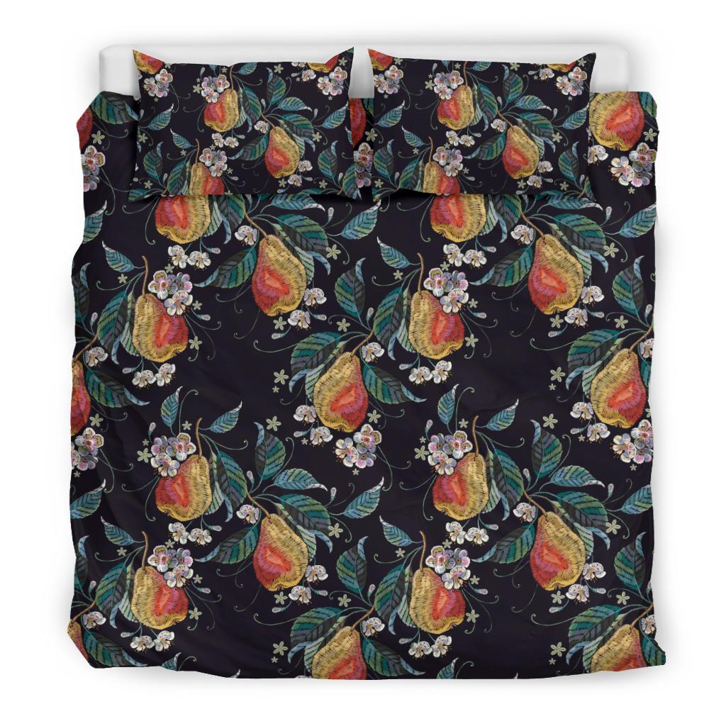 Pear Pattern Print Design PE02 Duvet Cover Bedding Set-JORJUNE.COM