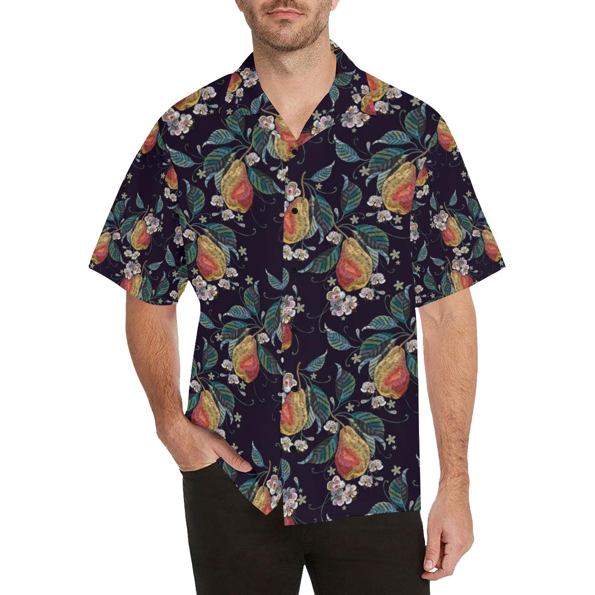 Pear Pattern Print Design PE02 Men Hawaiian Shirt-JorJune