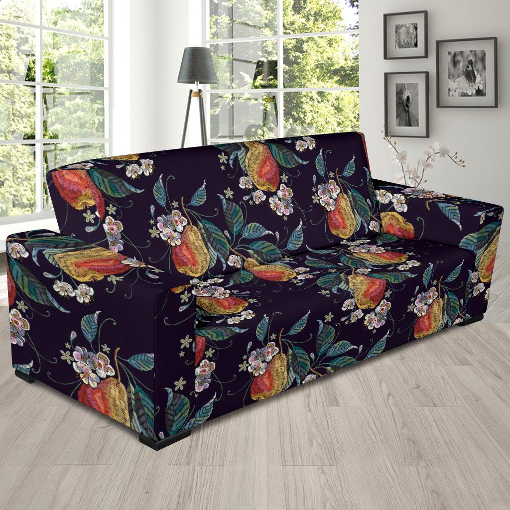 Pear Pattern Print Design PE02 Sofa Slipcover-JORJUNE.COM
