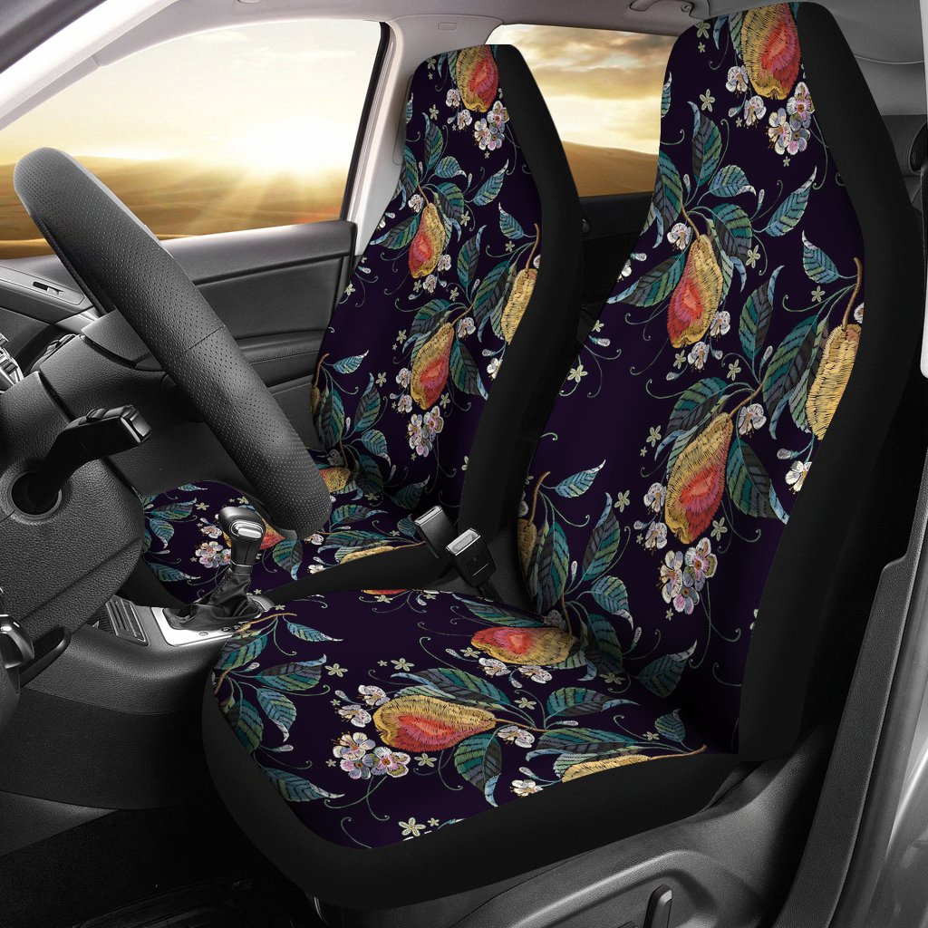 Pear Pattern Print Design PE02 Universal Fit Car Seat Covers-JorJune