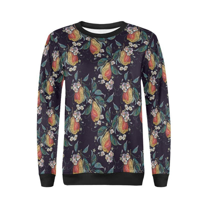 Pear Pattern Print Design PE02 Women Long Sleeve Sweatshirt-JorJune