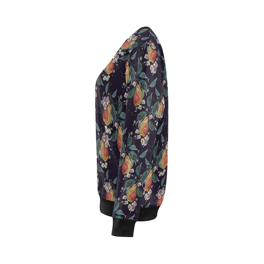 Pear Pattern Print Design PE02 Women Long Sleeve Sweatshirt-JorJune