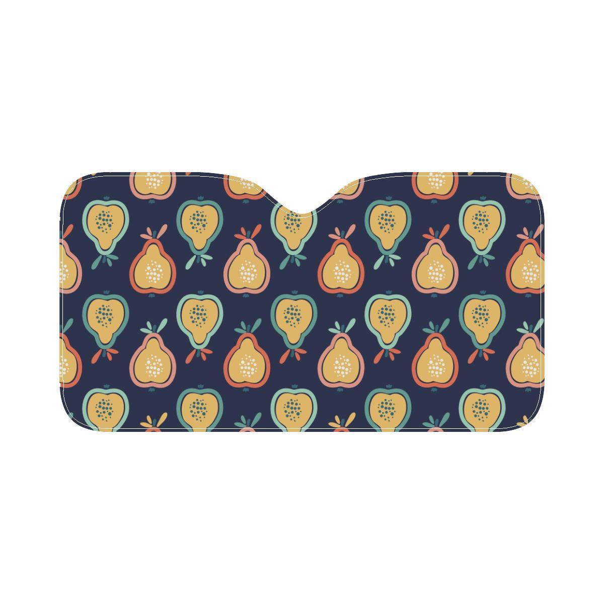 Pear Pattern Print Design PE03 Car Sun Shade-JorJune