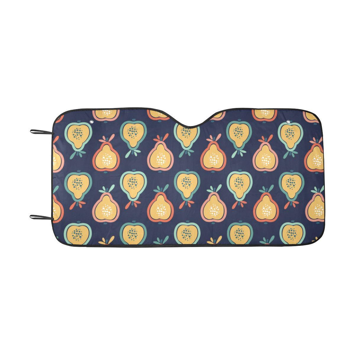 Pear Pattern Print Design PE03 Car Sun Shade-JorJune