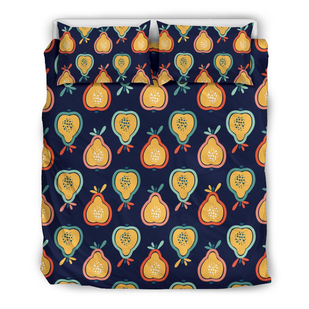 Pear Pattern Print Design PE03 Duvet Cover Bedding Set-JORJUNE.COM