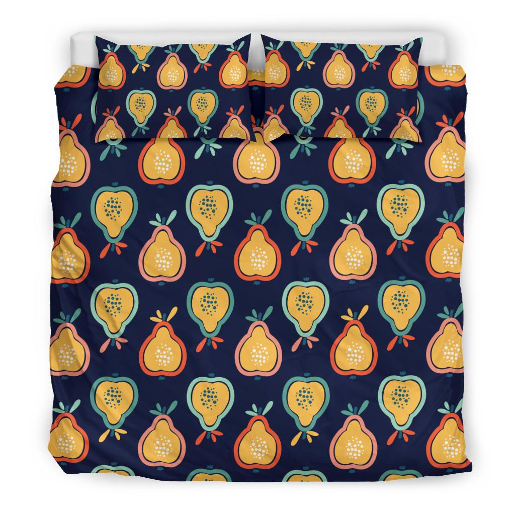 Pear Pattern Print Design PE03 Duvet Cover Bedding Set-JORJUNE.COM