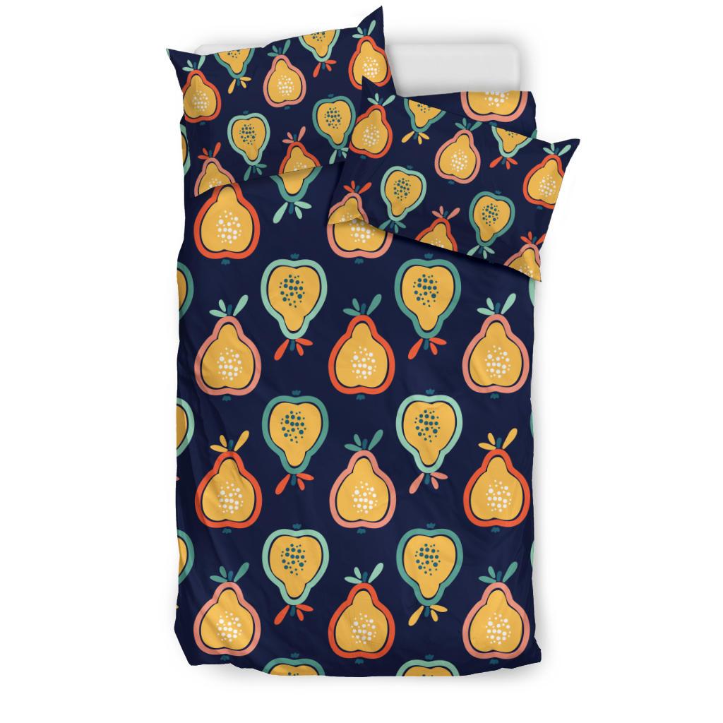 Pear Pattern Print Design PE03 Duvet Cover Bedding Set-JORJUNE.COM