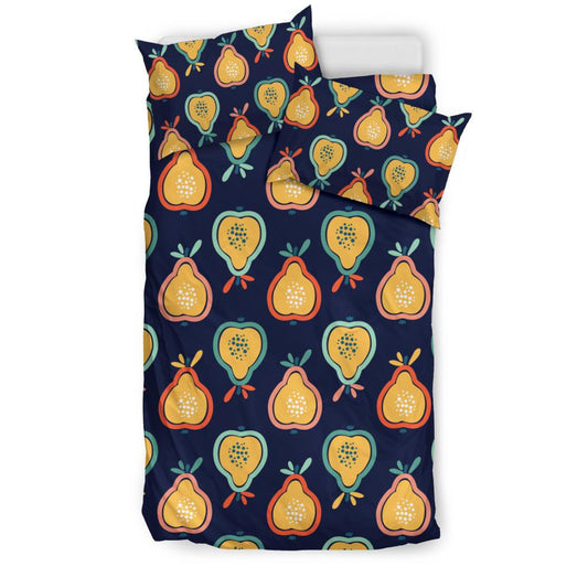 Pear Pattern Print Design PE03 Duvet Cover Bedding Set-JORJUNE.COM