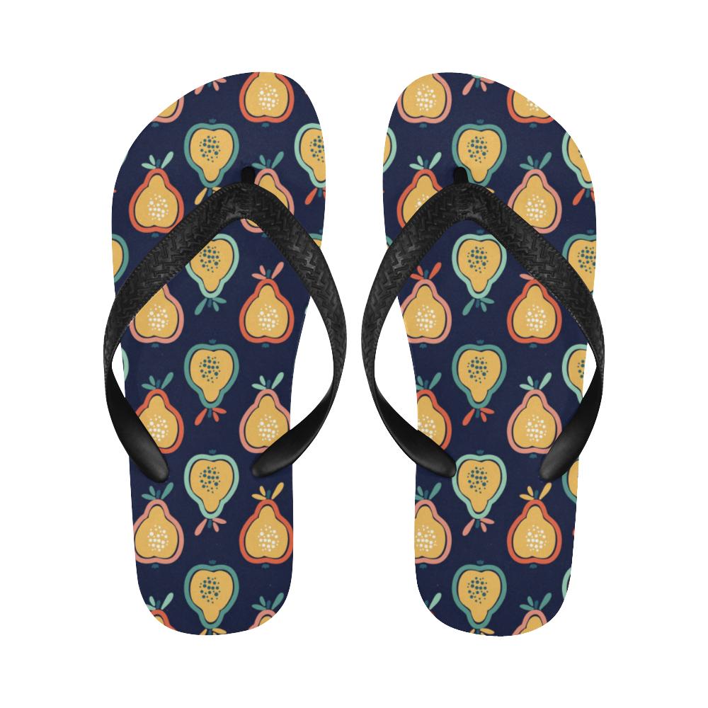 Pear Pattern Print Design PE03 Flip Flops-JorJune