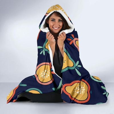 Pear Pattern Print Design PE03 Hooded Blanket-JORJUNE.COM