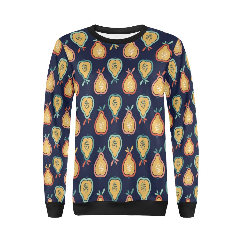 Pear Pattern Print Design PE03 Women Long Sleeve Sweatshirt-JorJune