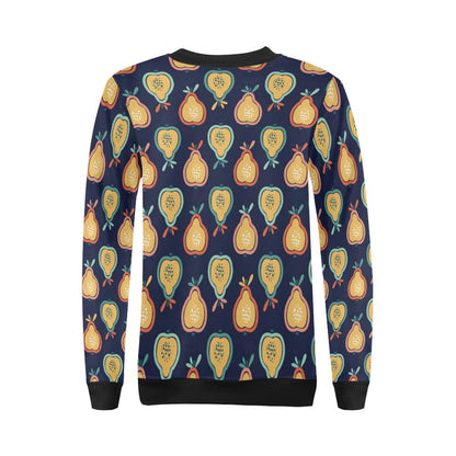 Pear Pattern Print Design PE03 Women Long Sleeve Sweatshirt-JorJune