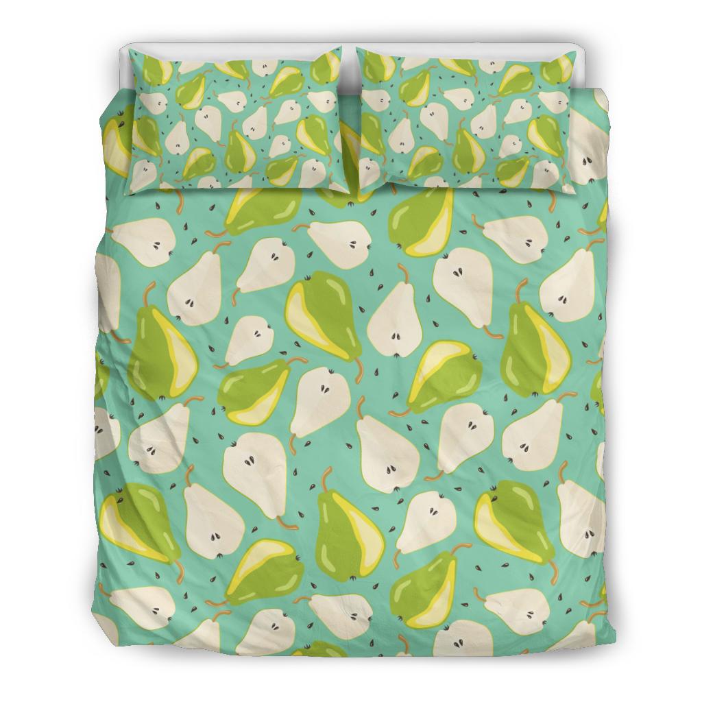 Pear Pattern Print Design PE04 Duvet Cover Bedding Set-JORJUNE.COM
