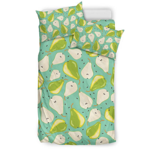 Pear Pattern Print Design PE04 Duvet Cover Bedding Set-JORJUNE.COM