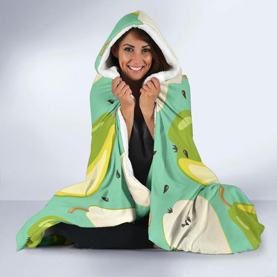 Pear Pattern Print Design PE04 Hooded Blanket-JORJUNE.COM