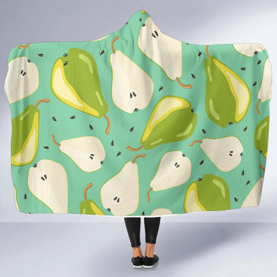 Pear Pattern Print Design PE04 Hooded Blanket-JORJUNE.COM