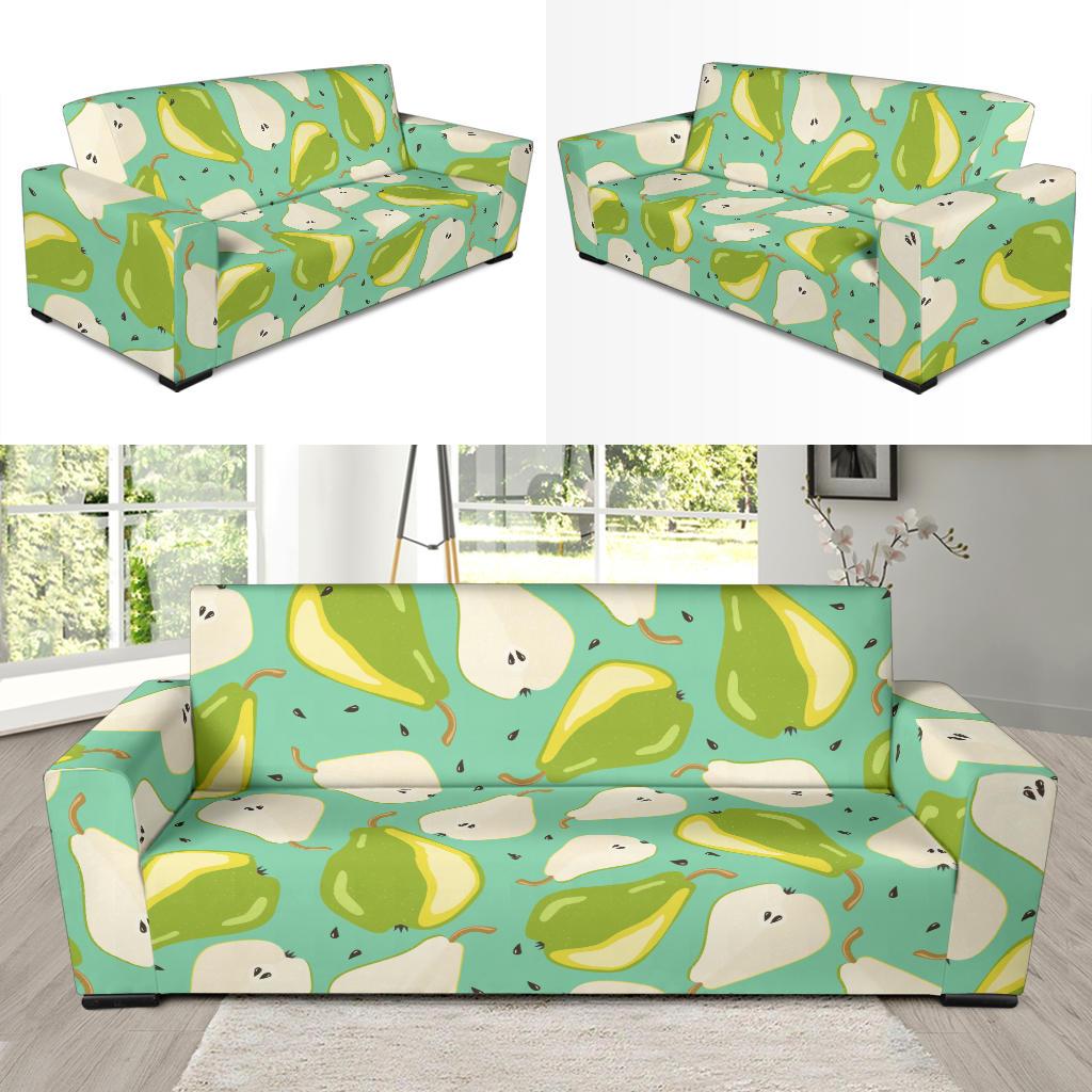 Pear Pattern Print Design PE04 Sofa Slipcover-JORJUNE.COM