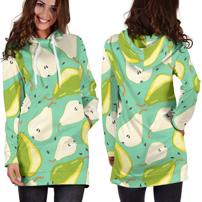 Pear Pattern Print Design PE04 Women Hoodie Dress
