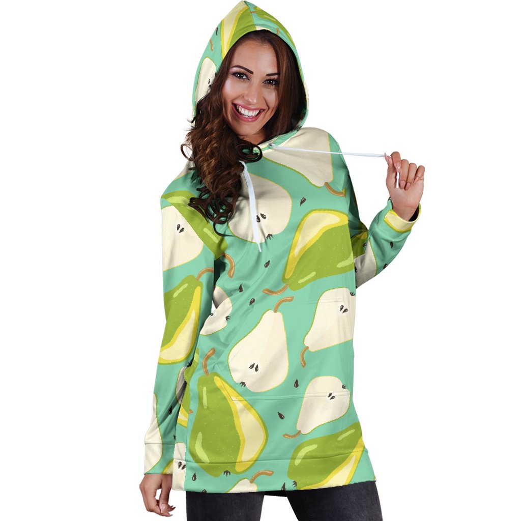 Pear Pattern Print Design PE04 Women Hoodie Dress