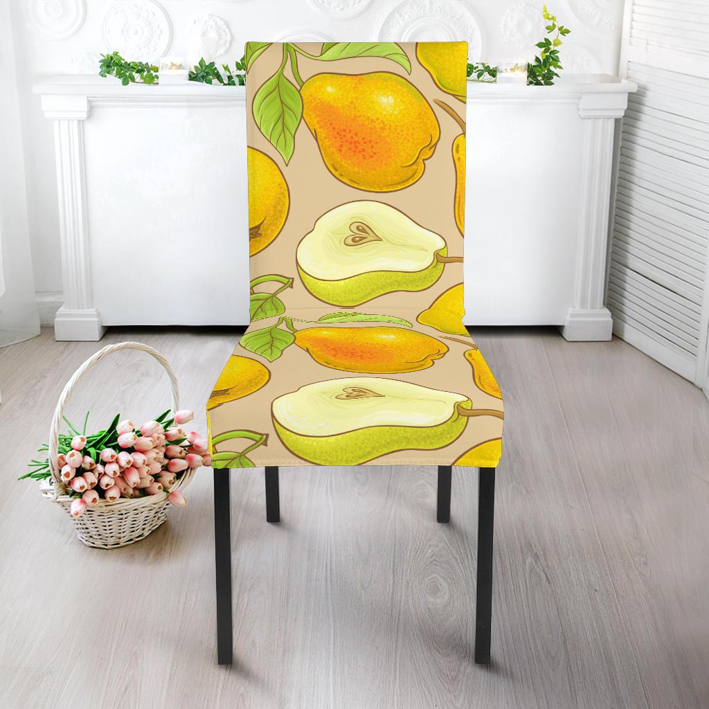 Pear Pattern Print Design PE05 Dining Chair Slipcover-JORJUNE.COM