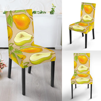 Pear Pattern Print Design PE05 Dining Chair Slipcover-JORJUNE.COM