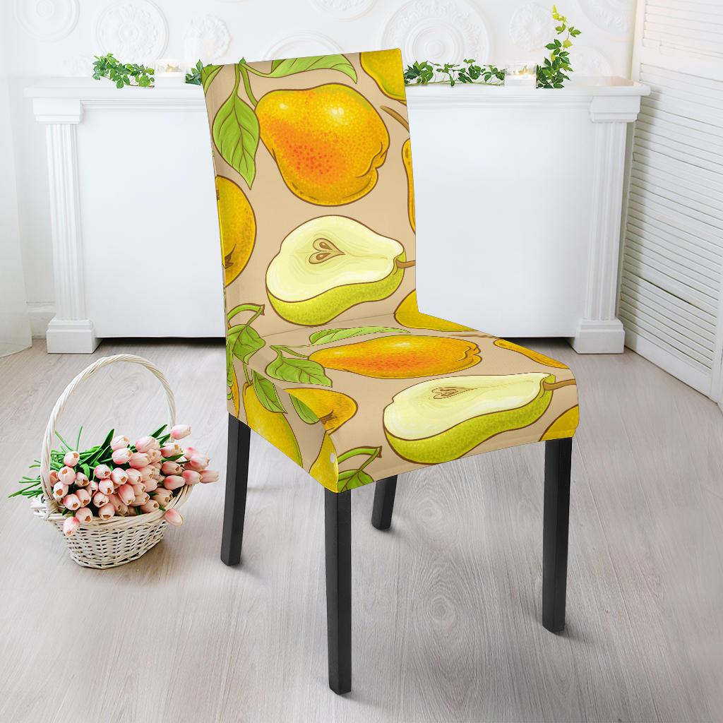 Pear Pattern Print Design PE05 Dining Chair Slipcover-JORJUNE.COM