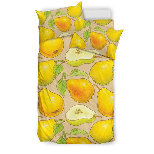 Pear Pattern Print Design PE05 Duvet Cover Bedding Set-JORJUNE.COM