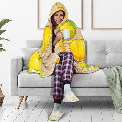 Pear Pattern Print Design PE05 Hooded Blanket-JORJUNE.COM