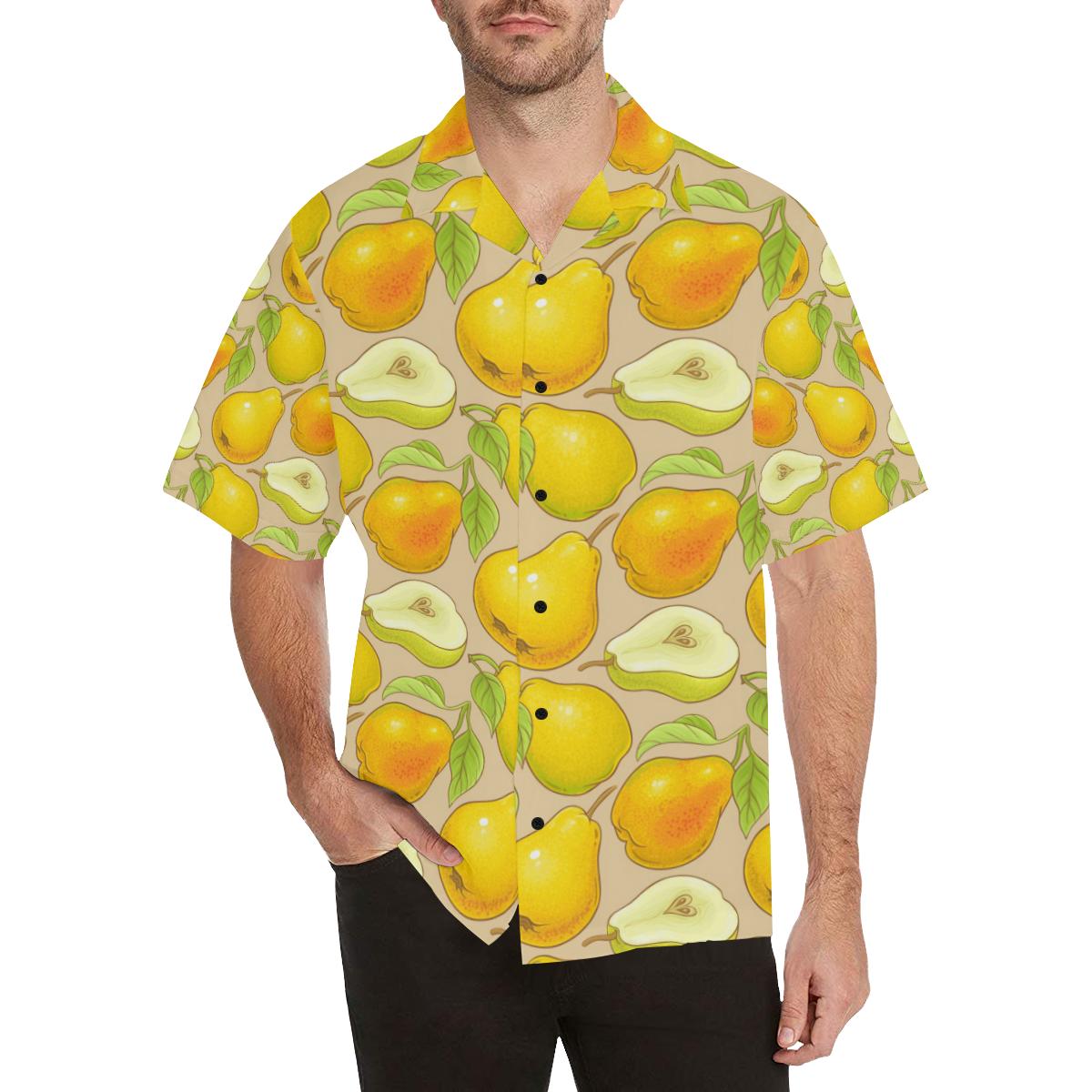 Pear Pattern Print Design PE05 Men Hawaiian Shirt-JorJune