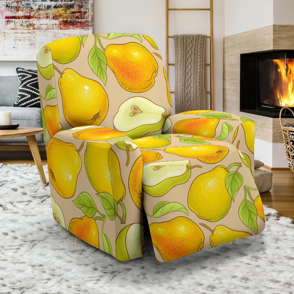 Pear Pattern Print Design PE05 Recliner Slipcover-JORJUNE.COM