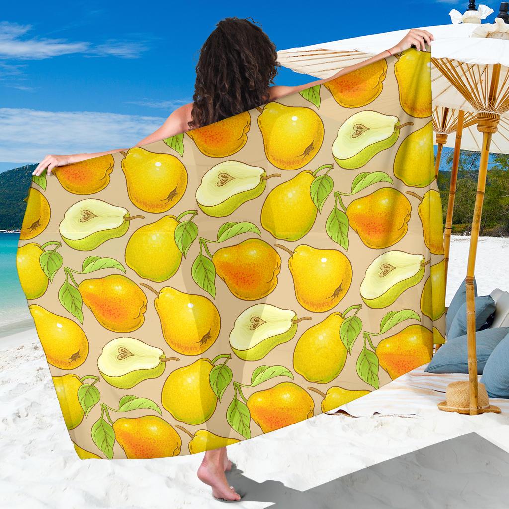 Pear Pattern Print Design PE05 Sarong Pareo Wrap-JORJUNE.COM