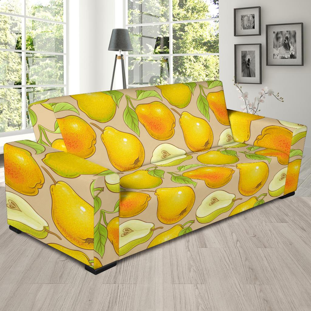 Pear Pattern Print Design PE05 Sofa Slipcover-JORJUNE.COM