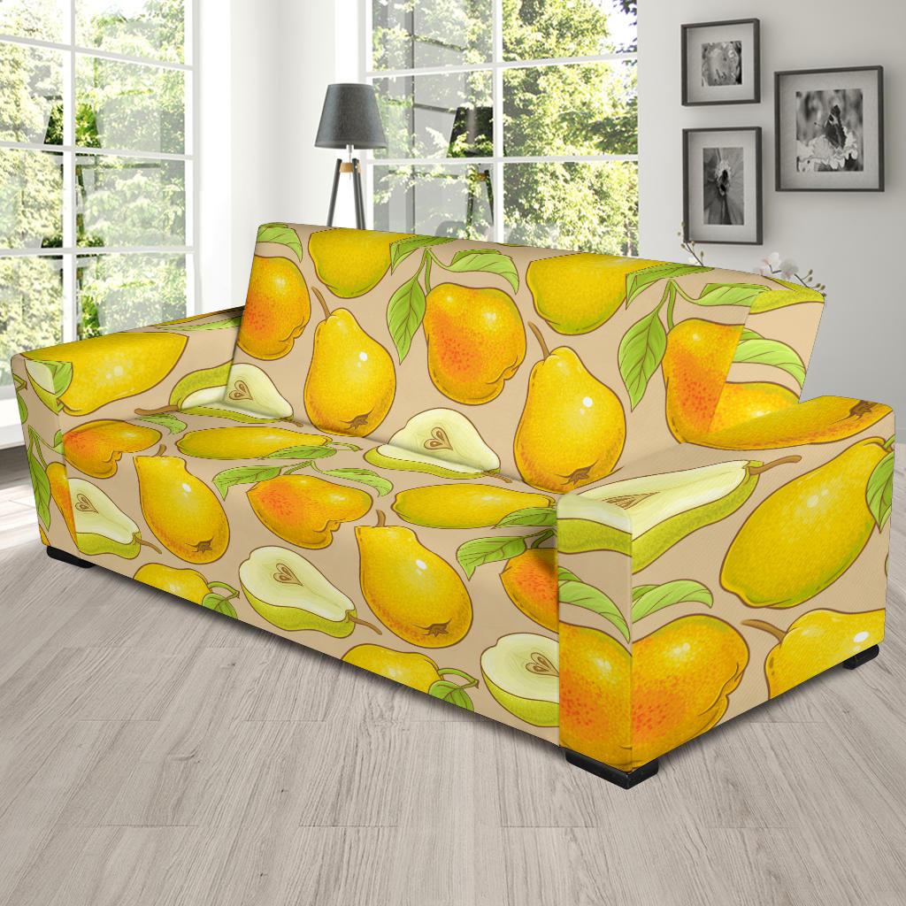 Pear Pattern Print Design PE05 Sofa Slipcover-JORJUNE.COM