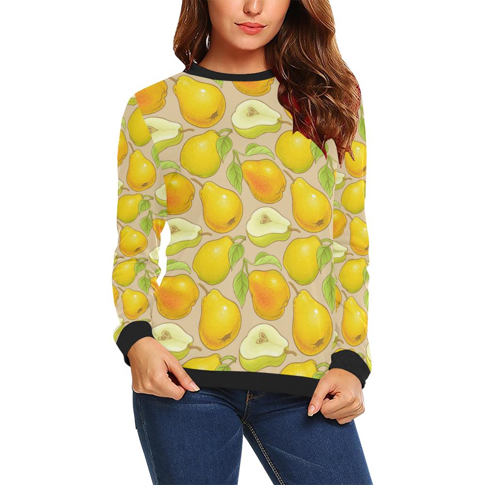 Pear Pattern Print Design PE05 Women Long Sleeve Sweatshirt-JorJune