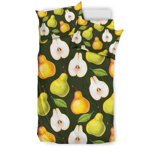 Pear Pattern Print Design PE06 Duvet Cover Bedding Set-JORJUNE.COM