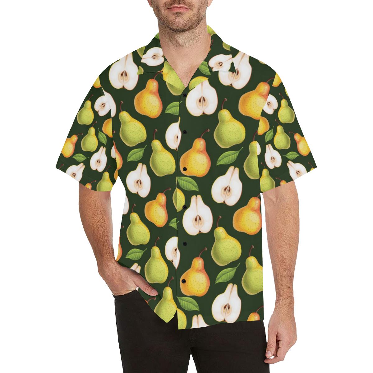 Pear Pattern Print Design PE06 Men Hawaiian Shirt-JorJune