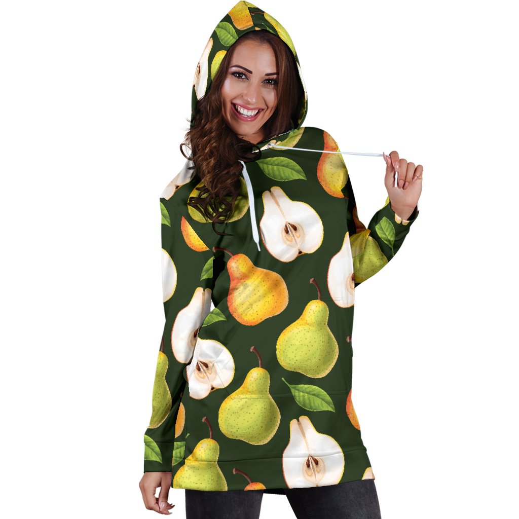 Pear Pattern Print Design PE06 Women Hoodie Dress