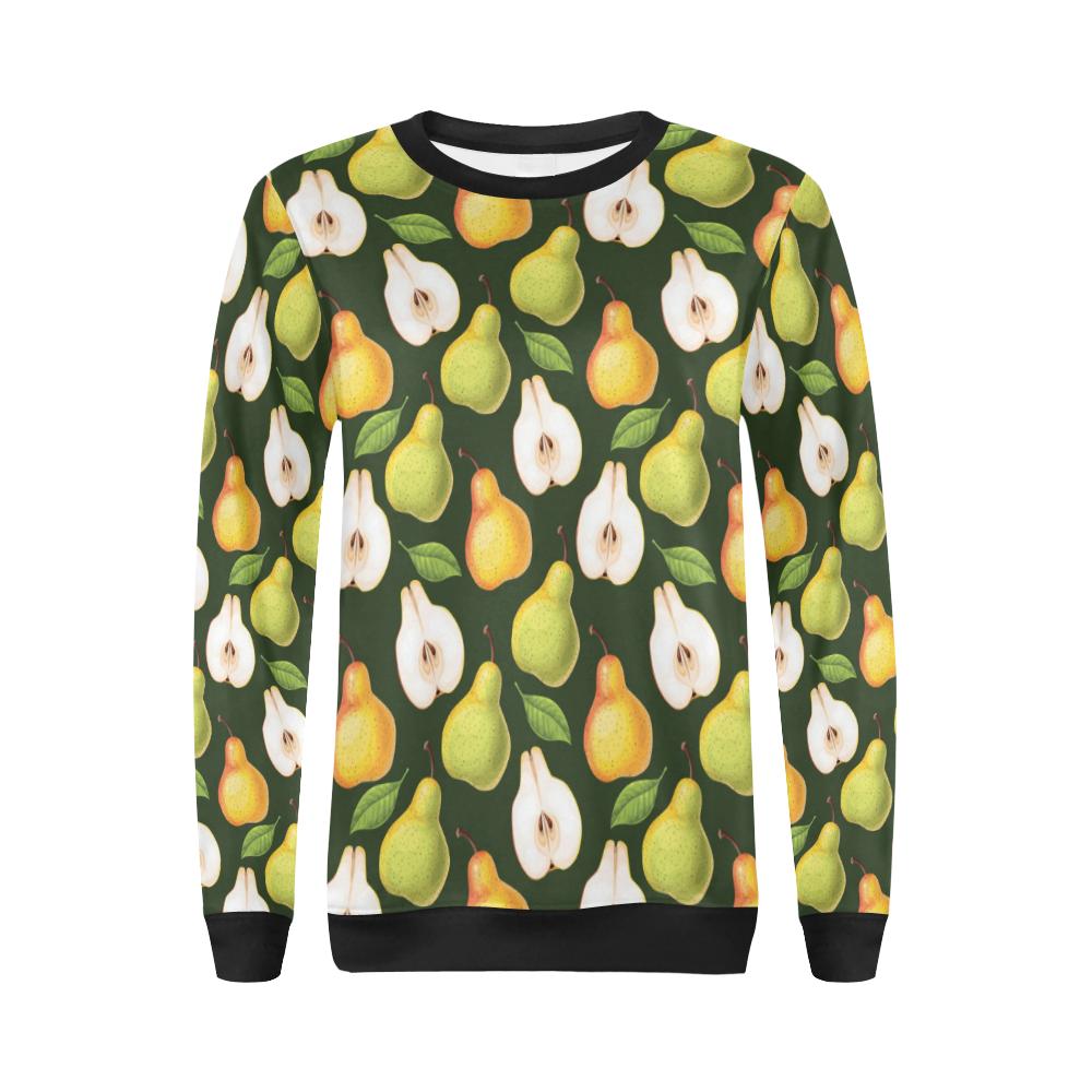 Pear Pattern Print Design PE06 Women Long Sleeve Sweatshirt-JorJune
