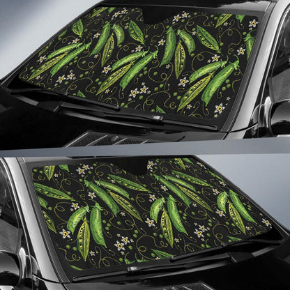 Peas Pattern Print Design A02 Car Sun Shades-JORJUNE.COM