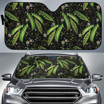 Peas Pattern Print Design A02 Car Sun Shades-JORJUNE.COM