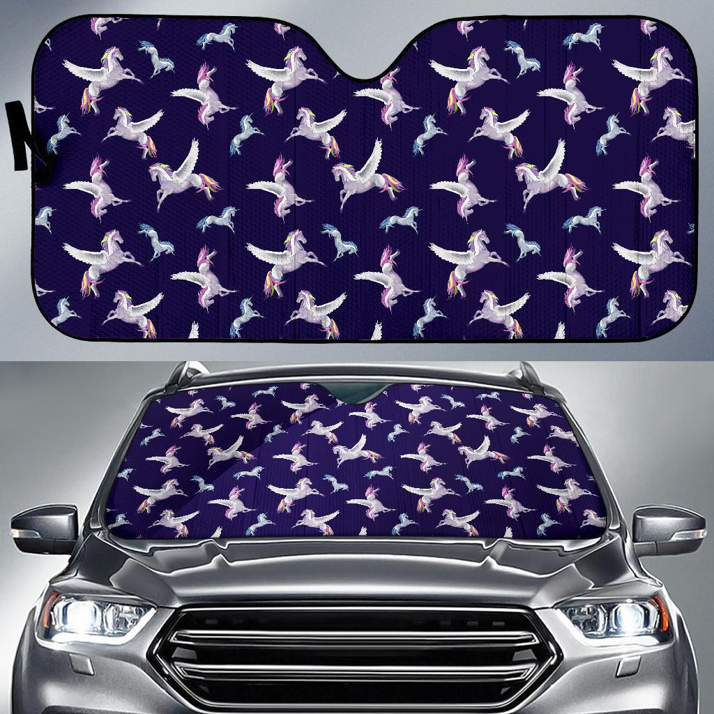 Pegasus Pattern Print Design 02 Car Sun Shades-JORJUNE.COM