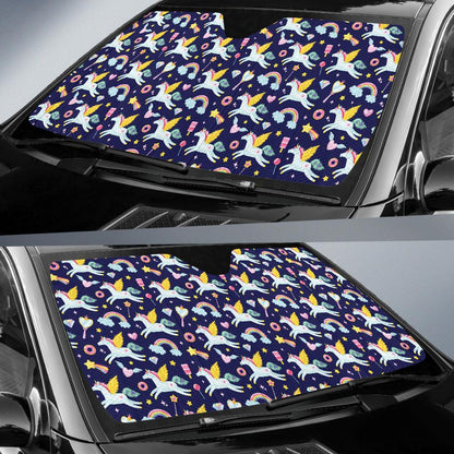 Pegasus Pattern Print Design 05 Car Sun Shades-JORJUNE.COM