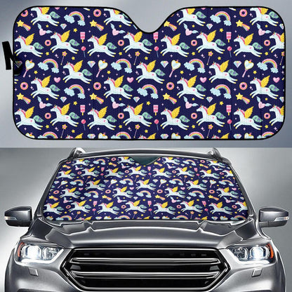 Pegasus Pattern Print Design 05 Car Sun Shades-JORJUNE.COM