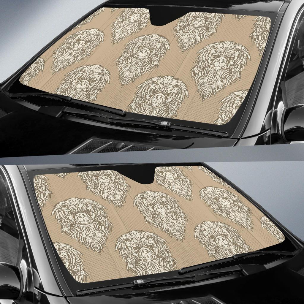 Pekingese Pattern Print Design A01 Car Sun Shades-JORJUNE.COM