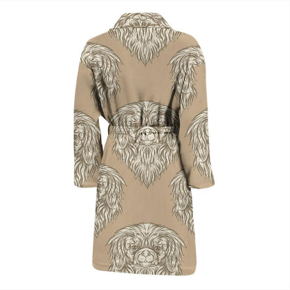 Pekingese Pattern Print Design A01 Men Bathrobe-JORJUNE.COM