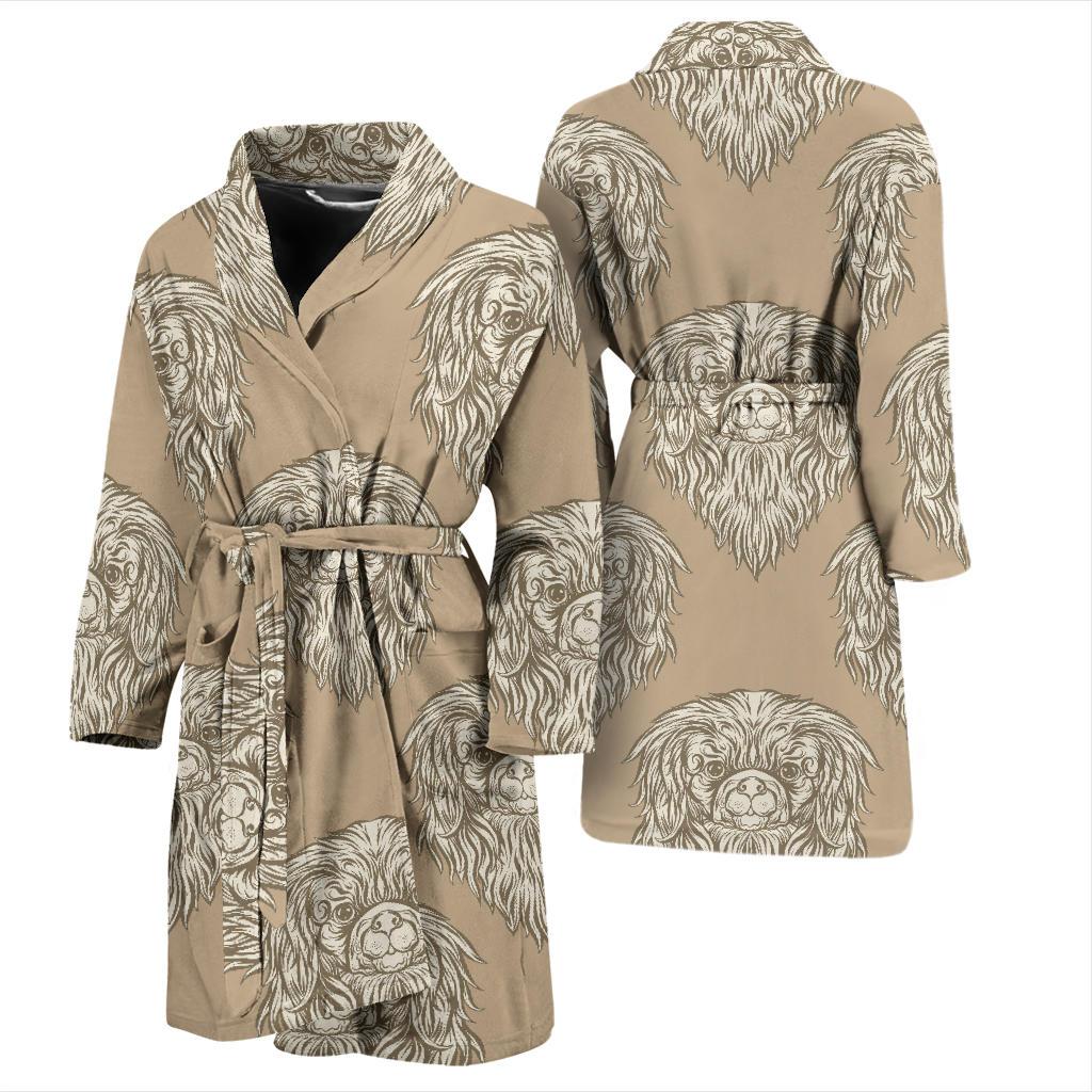 Pekingese Pattern Print Design A01 Men Bathrobe-JORJUNE.COM